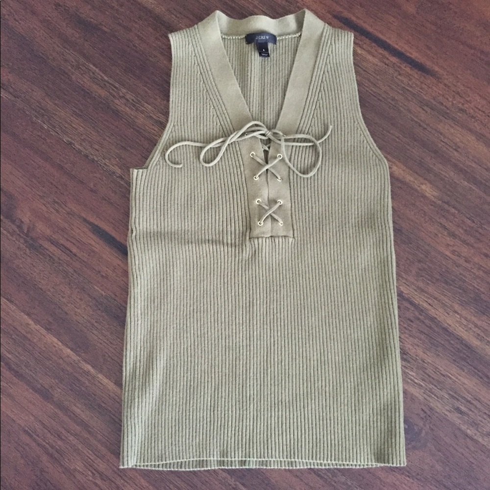 J. Crew Lace Up Sweater Top